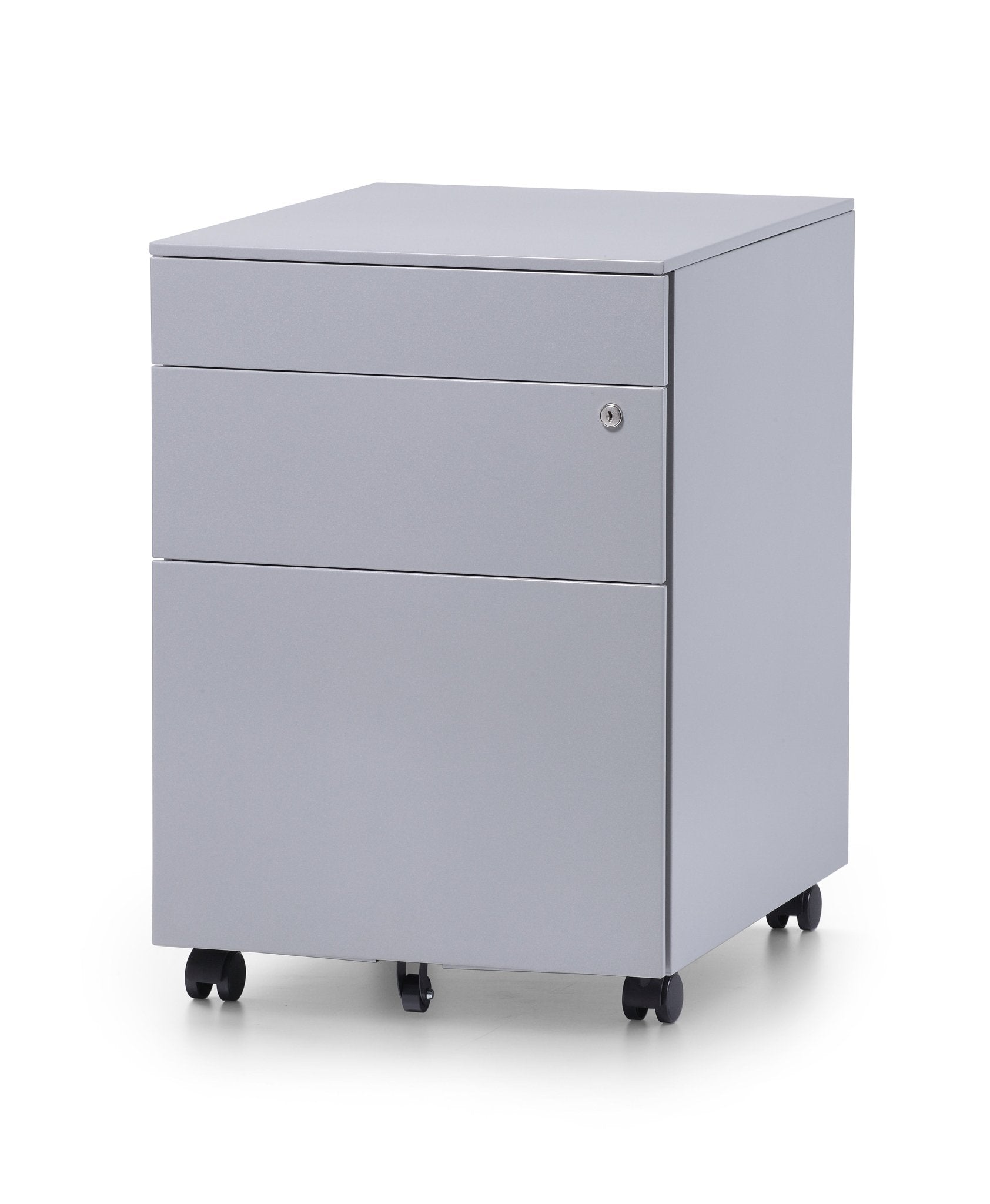Standard Mobile Pedestal 2 Drawer 1 File Silver | Office Furniture Designs