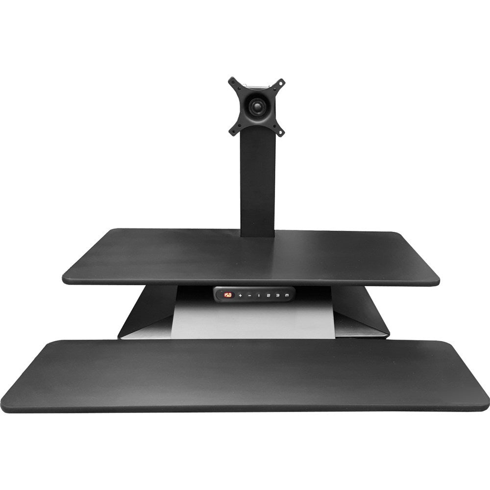 Standesk Memory Electric Single Screen Sit Stand Unit 700W x 380D x 100 - 540H Black | Office Furniture Designs