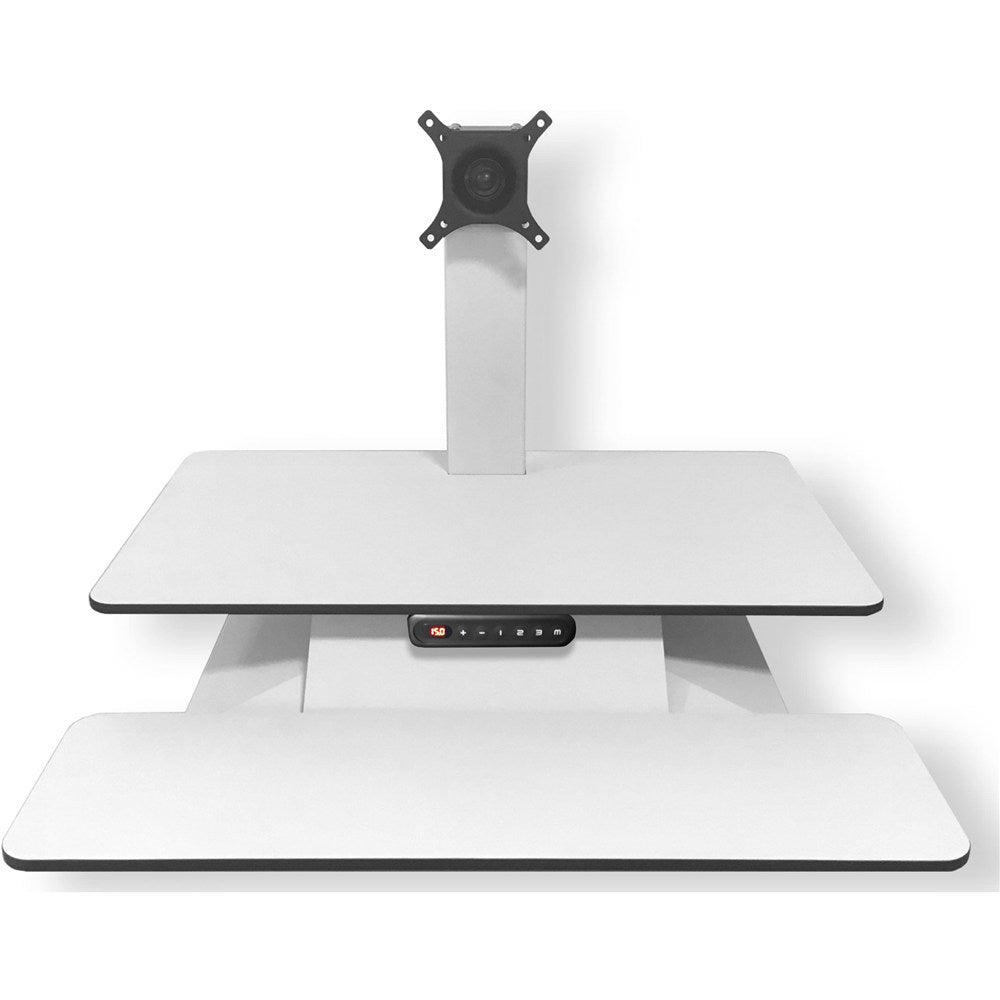 Standesk Memory Electric Single Screen Sit Stand Unit 700W x 380D x 100 - 540H White | Office Furniture Designs