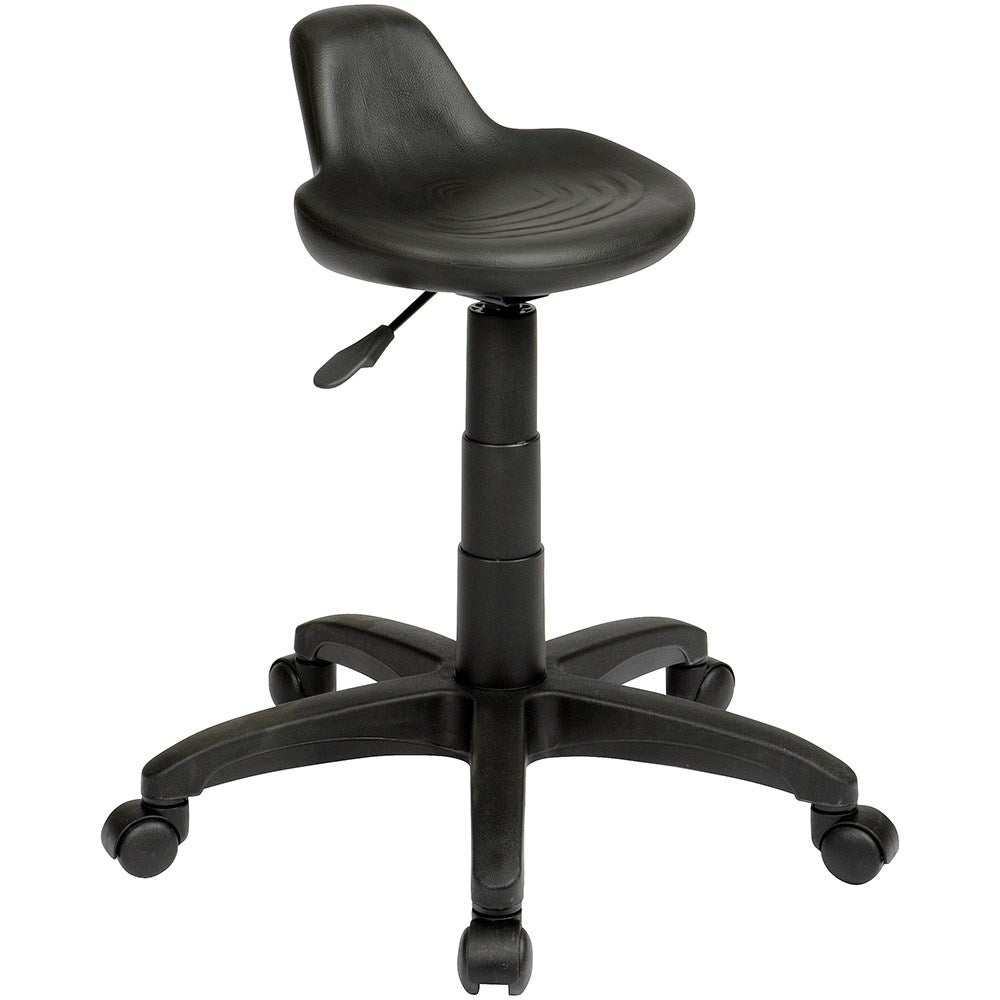 State ST001 Industrial Stool Black PU 520 - 630mm H Standard Black | Office Furniture Designs