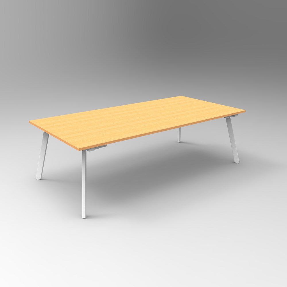 Typhoon Boardroom Table 2400W x 1200D x 730H Beech & White | Office Furniture Designs