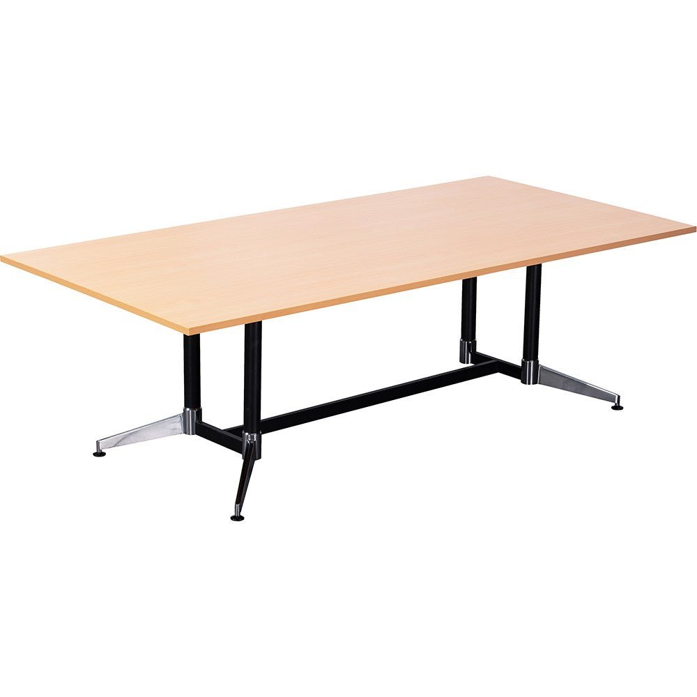 Typhoon Boardroom Table 2400W x 1200D x 750H Beech & Black | Office Furniture Designs
