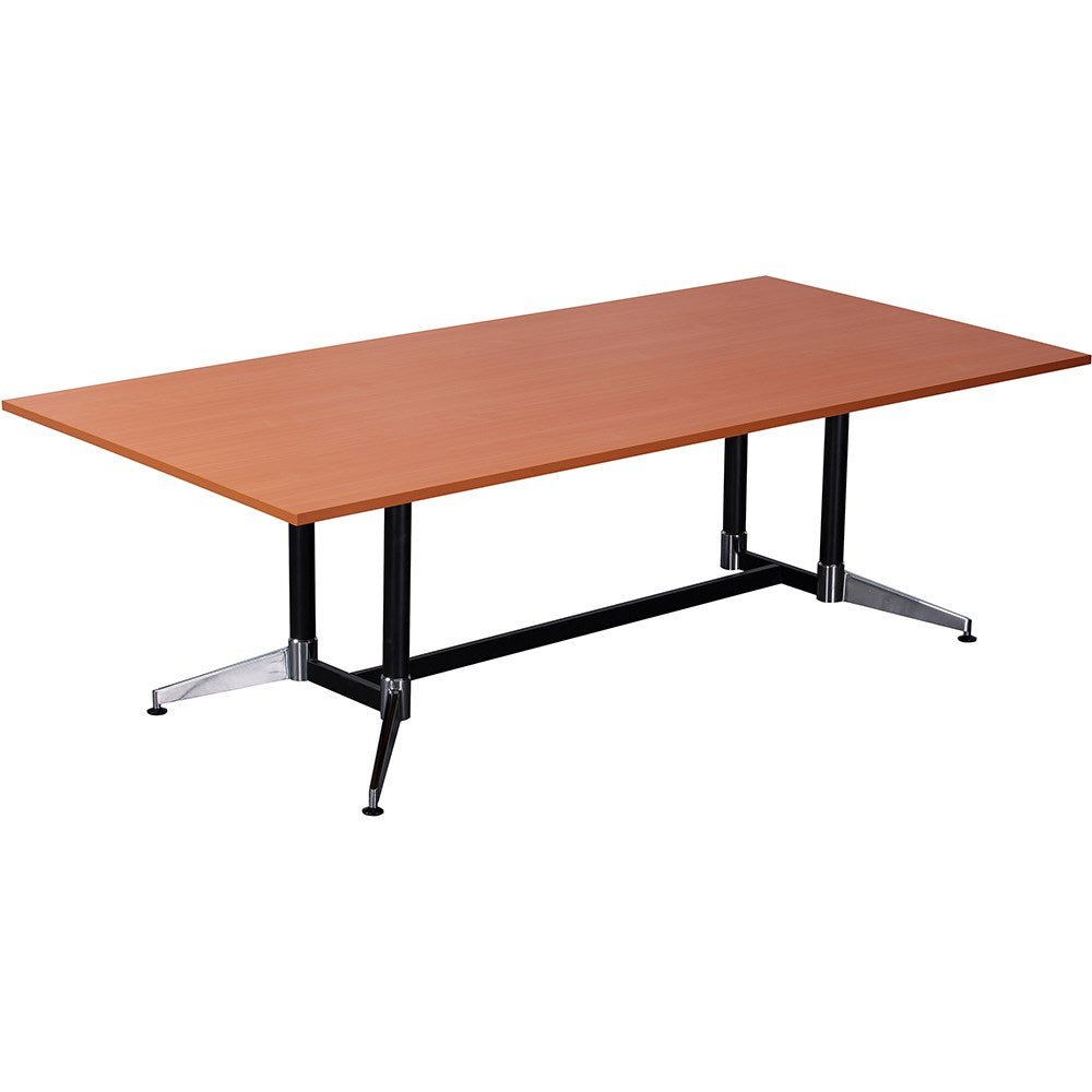 Typhoon Boardroom Table 2400W x 1200D x 750H Cherry & Black | Office Furniture Designs