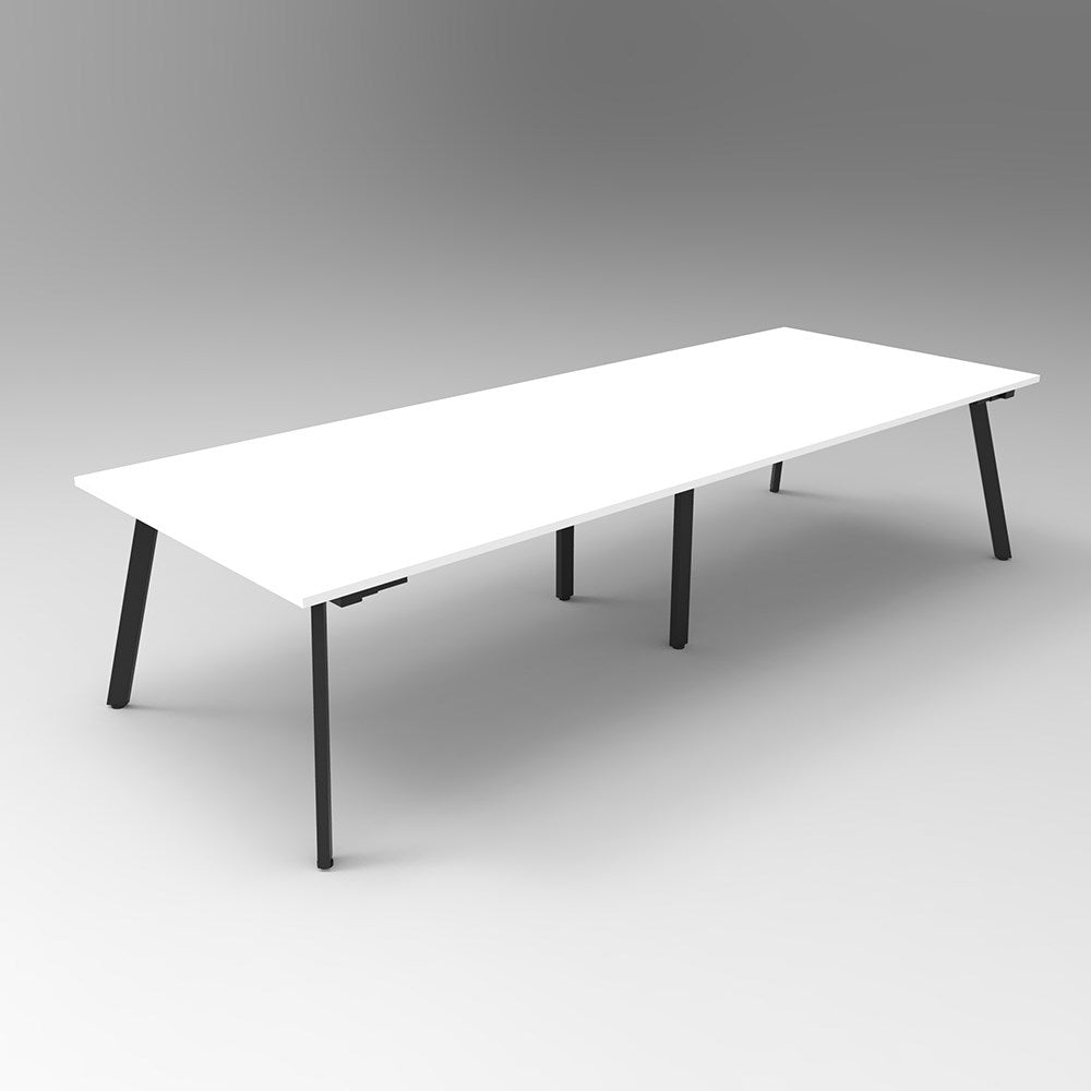 Typhoon Boardroom Table 3200W x 1200D x 730H Black & White | Office Furniture Designs