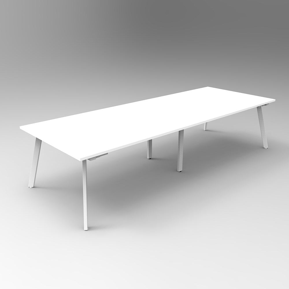 Typhoon Boardroom Table 3200W x 1200D x 730H White & White | Office Furniture Designs