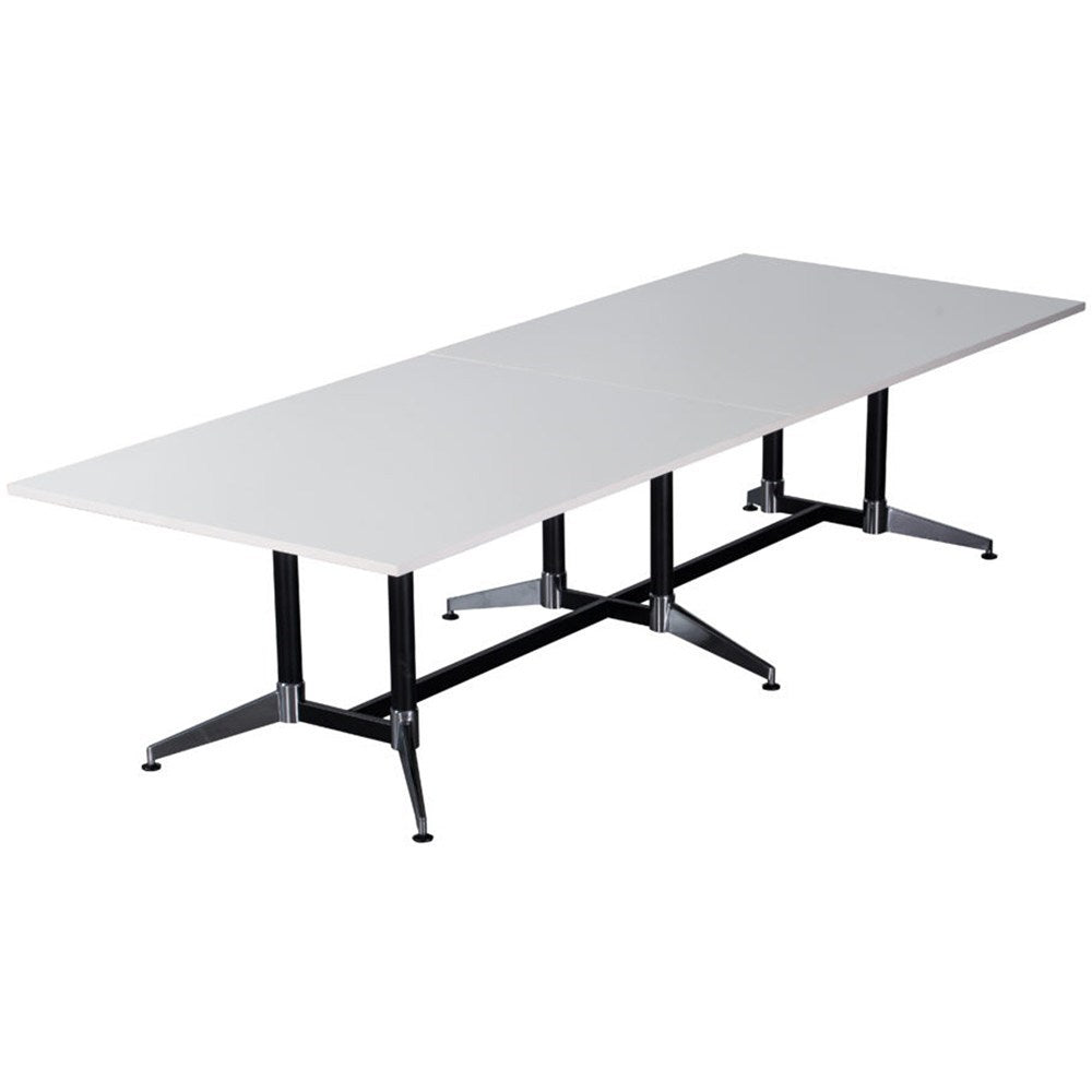 Typhoon Boardroom Table 3200W x 1200D x 750H Black & White | Office Furniture Designs