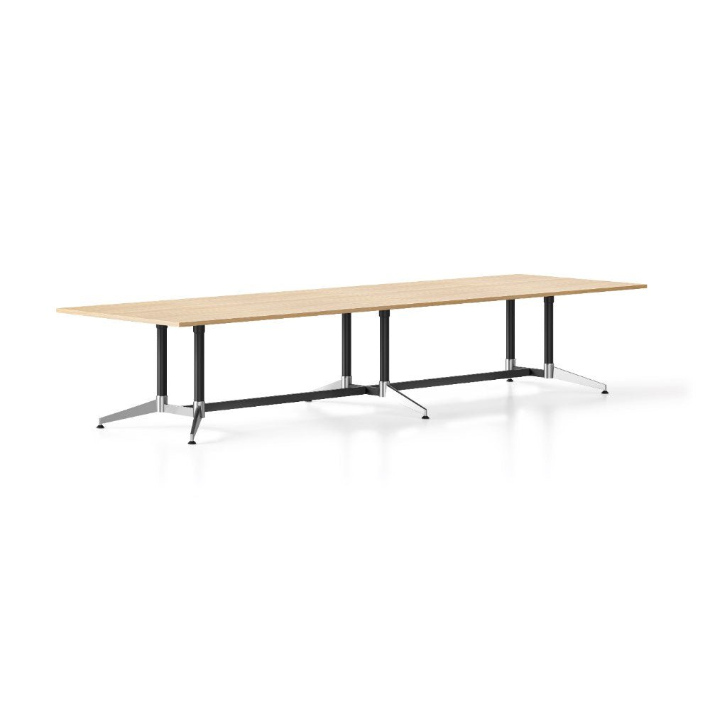 Typhoon Boardroom Table 4000W x 1200D x 750H Black & Oak | Office Furniture Designs