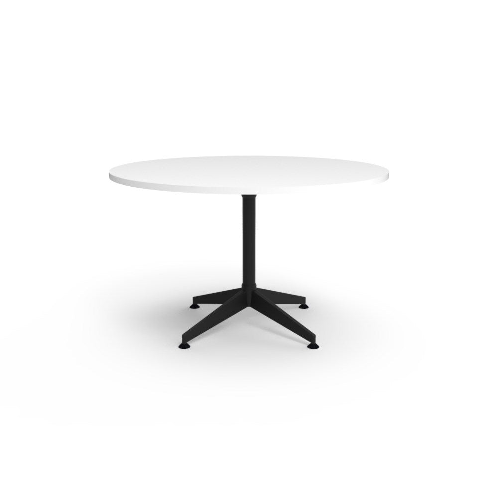 Typhoon Round Meeting Table 1200D x 750mmH Black & White | Office Furniture Designs