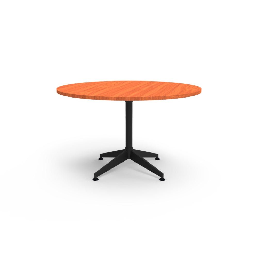 Typhoon Round Meeting Table 1200D x 750mmH Cherry & Black | Office Furniture Designs