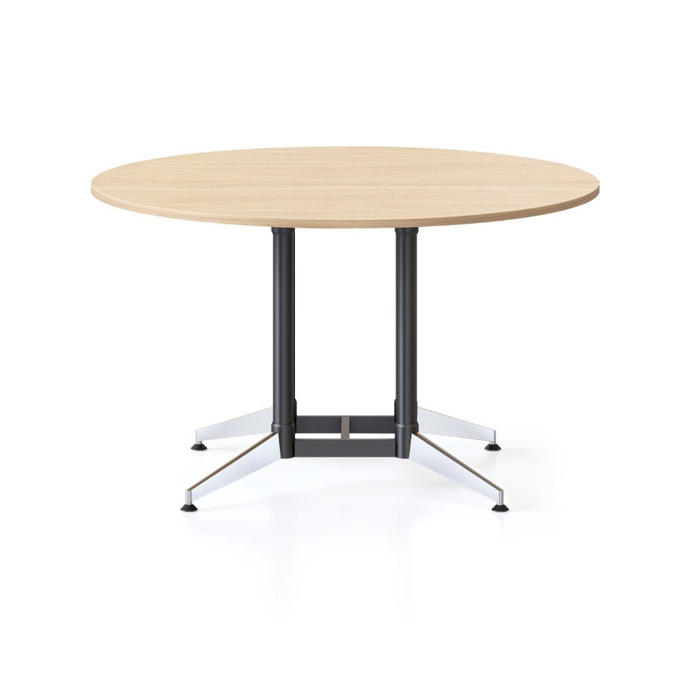 Typhoon Round Meeting Table 1500 Diameter Black & Oak | Office Furniture Designs