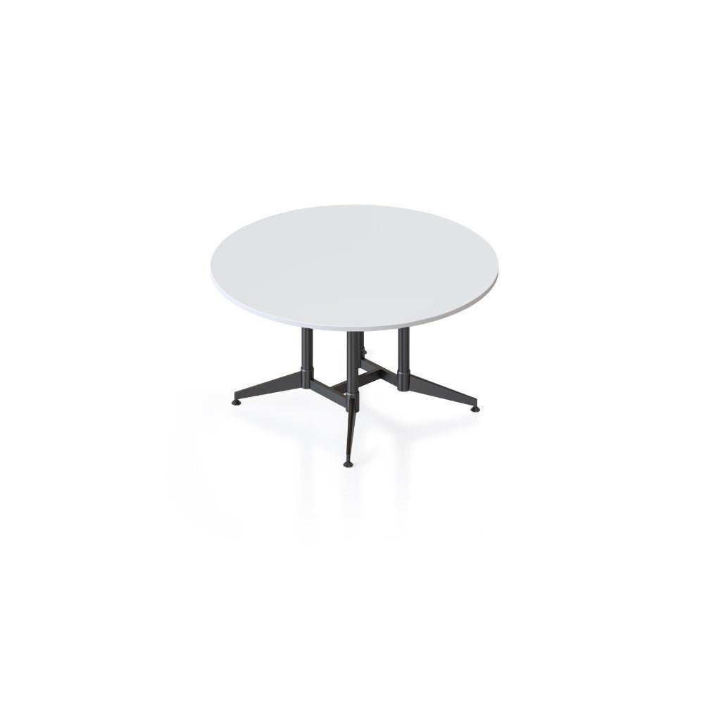 Typhoon Round Meeting Table 1500D x 750mm H Black & White | Office Furniture Designs