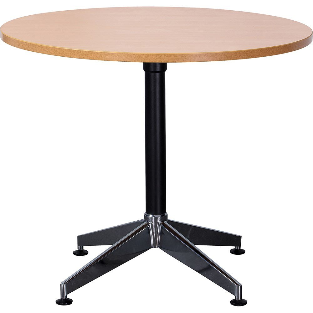 Typhoon Round Meeting Table 900D x 730mmH Beech & Black | Office Furniture Designs