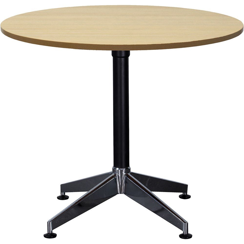 Typhoon Round Meeting Table 900D x 730mmH Black & Oak | Office Furniture Designs