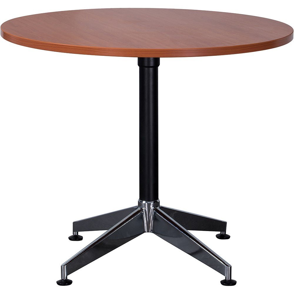 Typhoon Round Meeting Table 900D x 730mmH Cherry & Black | Office Furniture Designs