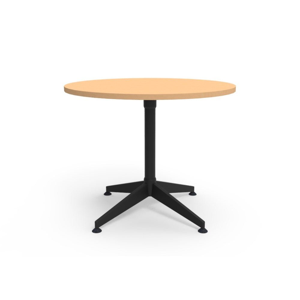 Typhoon Round Meeting Table 900D x 750mmH Beech & Black | Office Furniture Designs