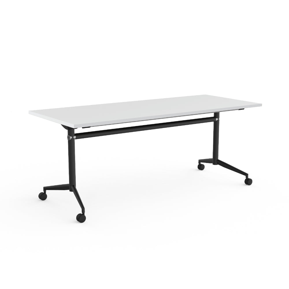 Uni Flip Table 1200W x 600D x 720mmH Black White | Office Furniture Designs