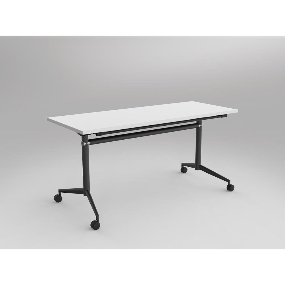 Uni Flip Table 1500W x 600D x 720mmH Black White | Office Furniture Designs
