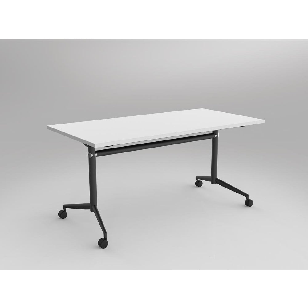 Uni Flip Table 1800W x 900D x 720mmH Black White | Office Furniture Designs