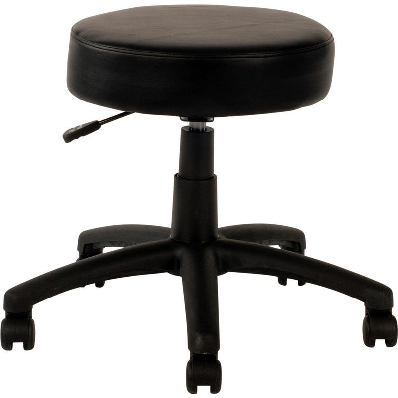 Utility Stool Height Adjustable Black PU | Office Furniture Designs