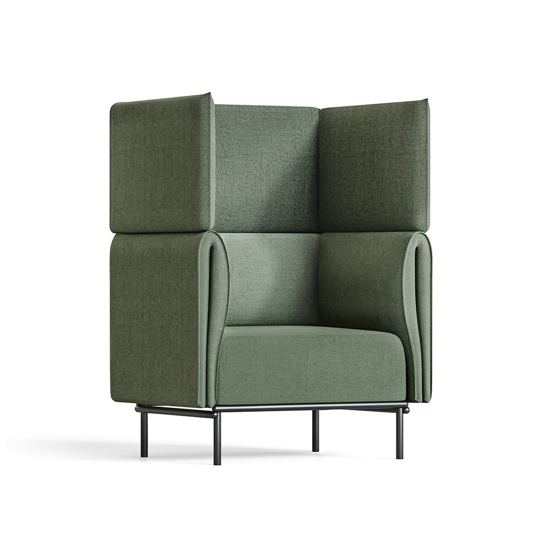 Velto Acoustic Lounge 1 Seater Olive | Office Furniture Designs