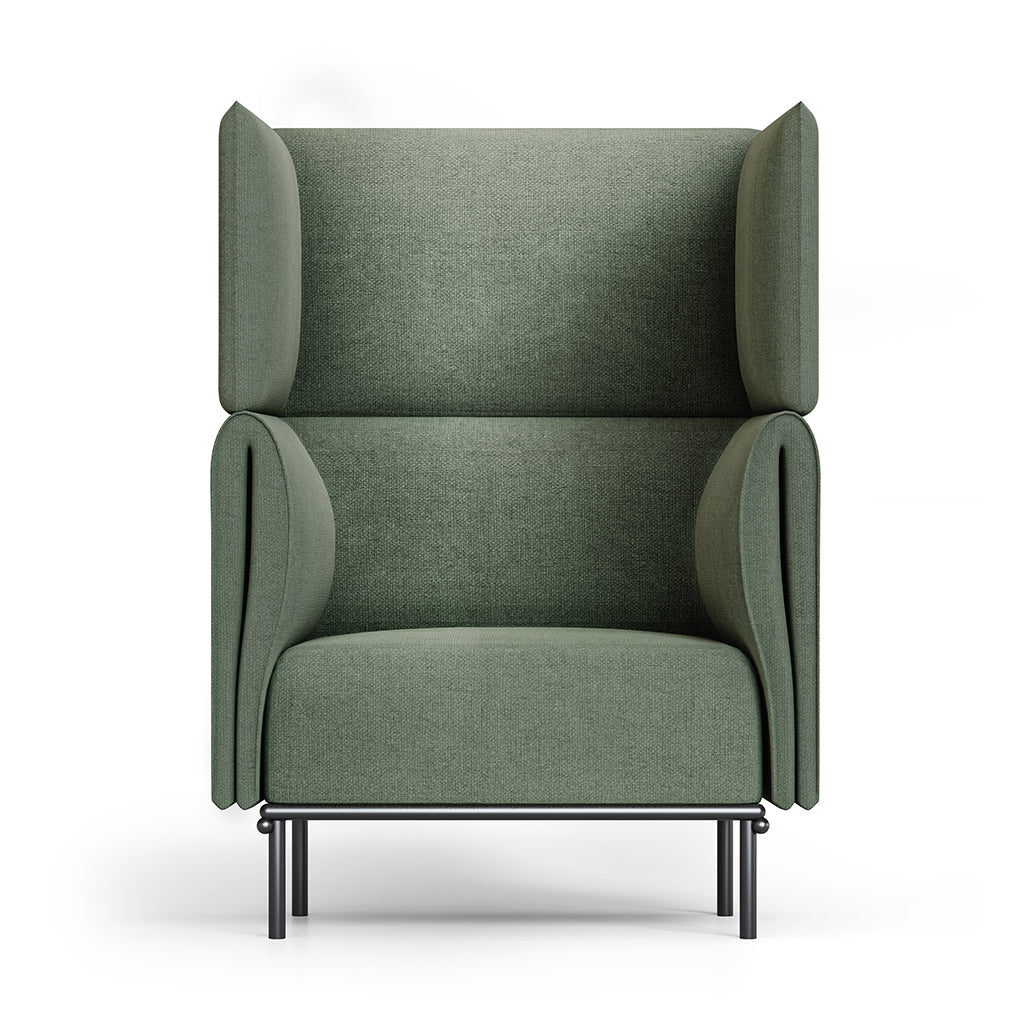 Velto Acoustic Lounge 1 Seater Olive | Office Furniture Designs
