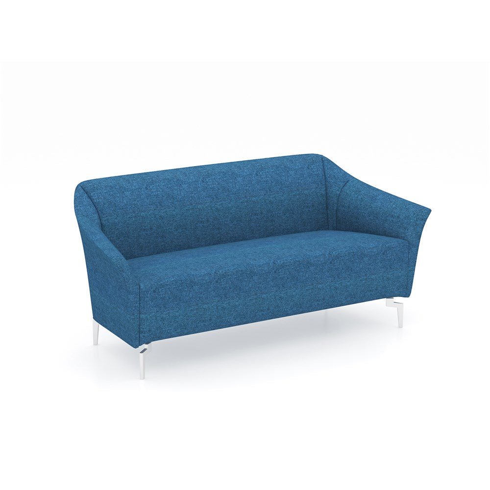 Venice Lounge Fabric 2 seater Blue 1280W x 730D x 780H | Office Furniture Designs