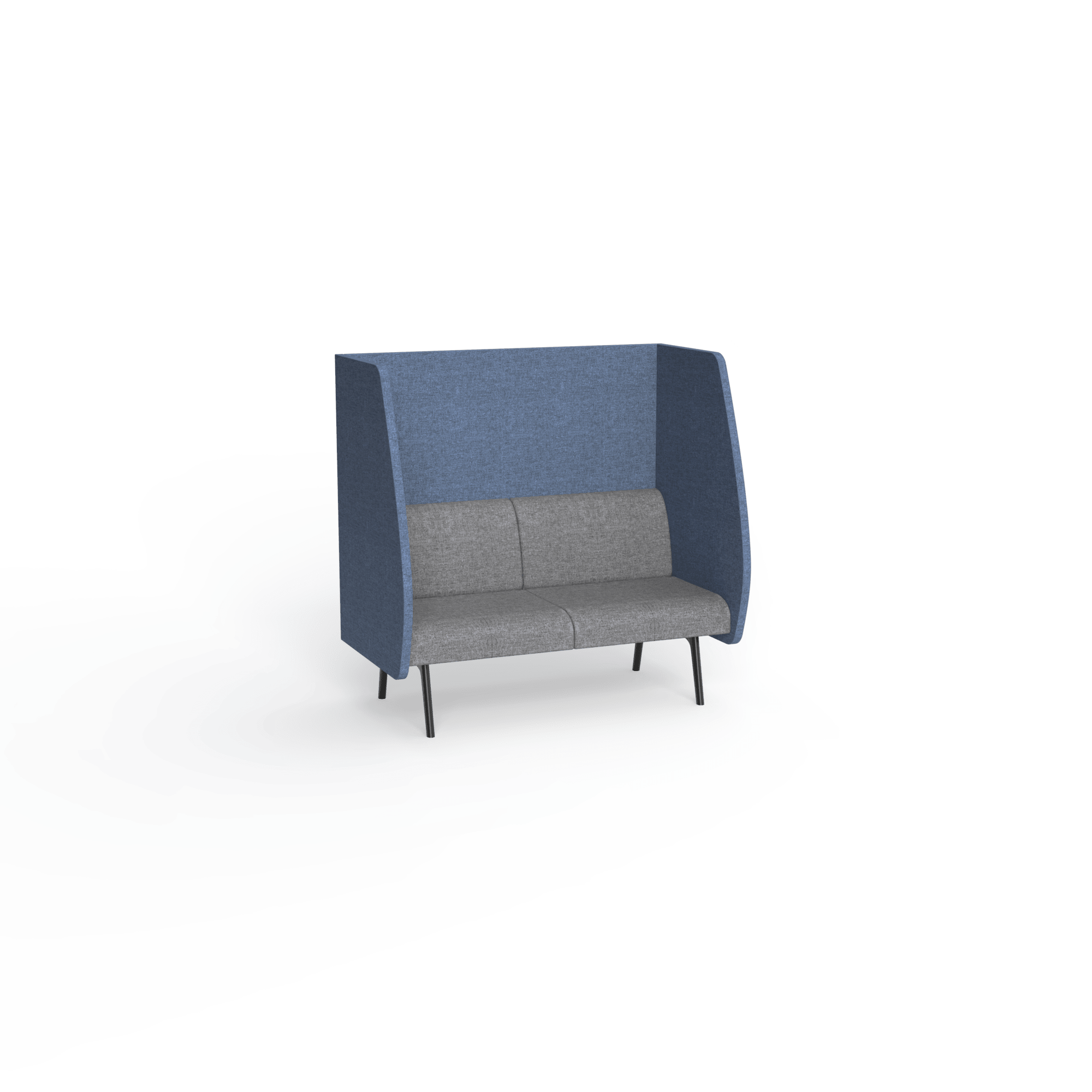 Willow Booth 2 Seater Onyx & Niagara | Office Furniture Designs