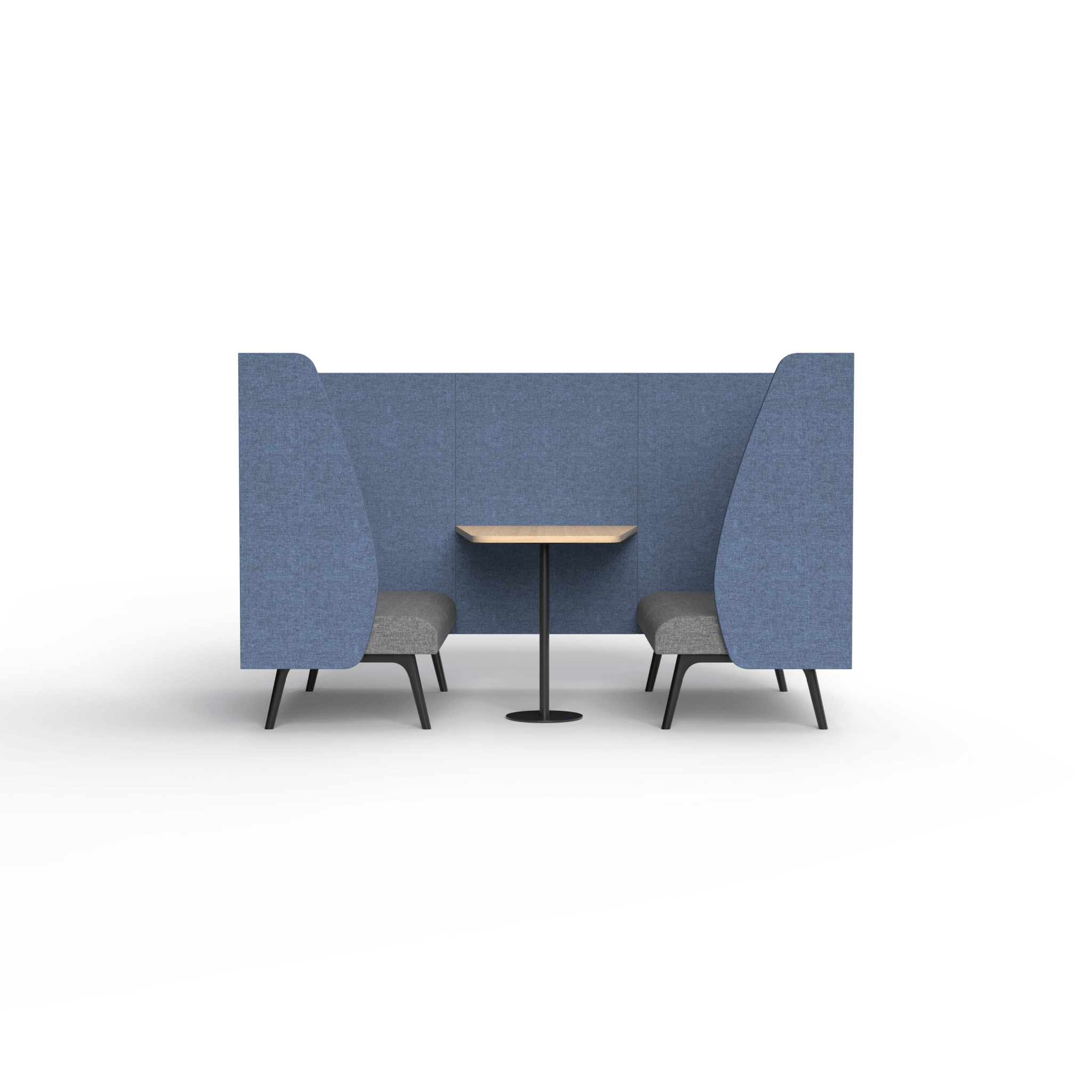 Willow Booth 4 Seater Onyx & Niagara | Office Furniture Designs