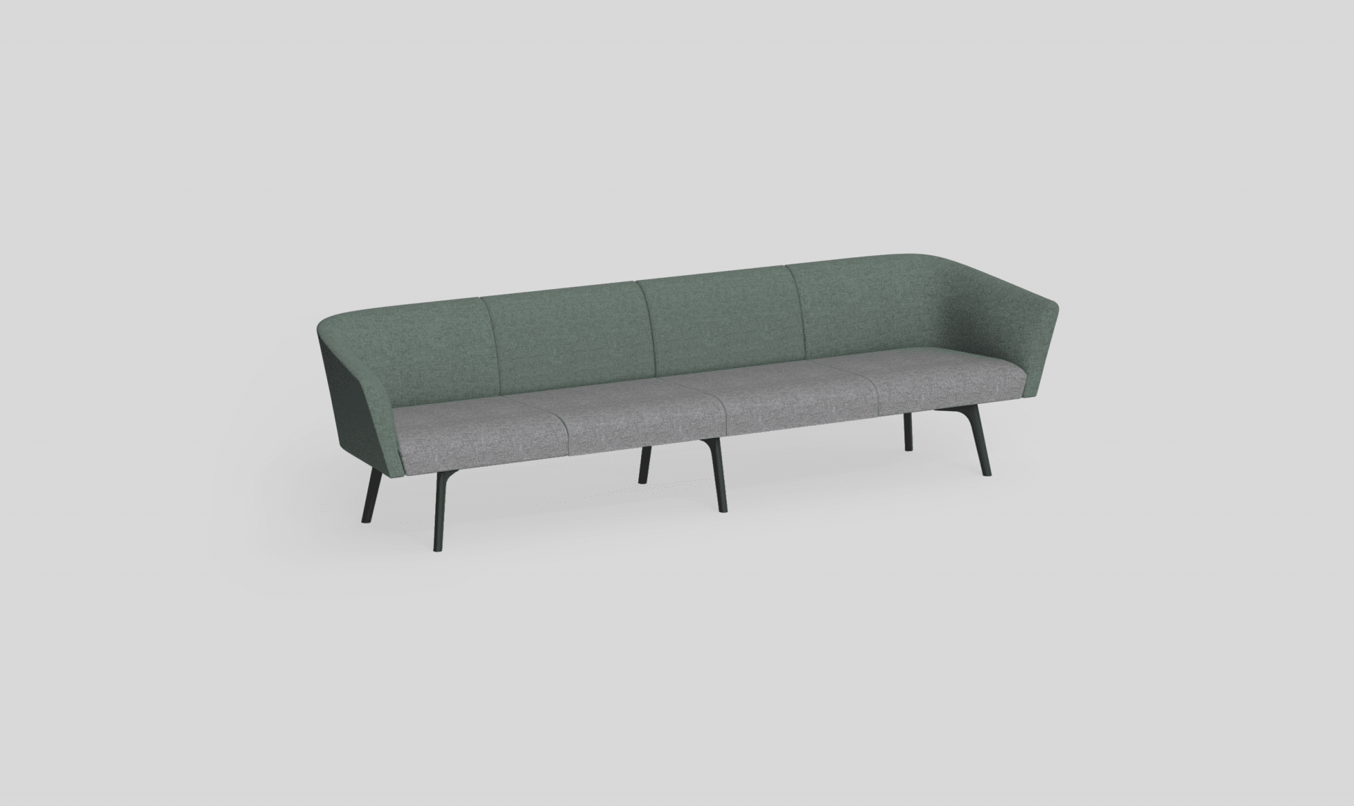 Willow Modular Lounge 10 Charcoal Black Metal | Office Furniture Designs