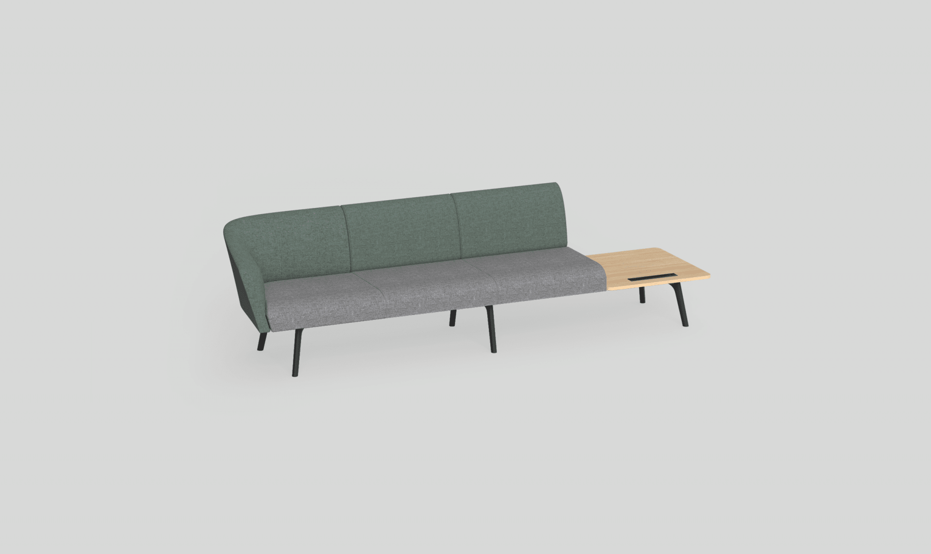 Willow Modular Lounge 11 Charcoal Black Metal | Office Furniture Designs