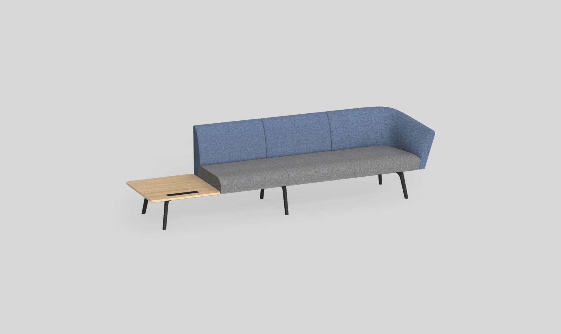 Willow Modular Lounge 12 Charcoal Black Metal | Office Furniture Designs