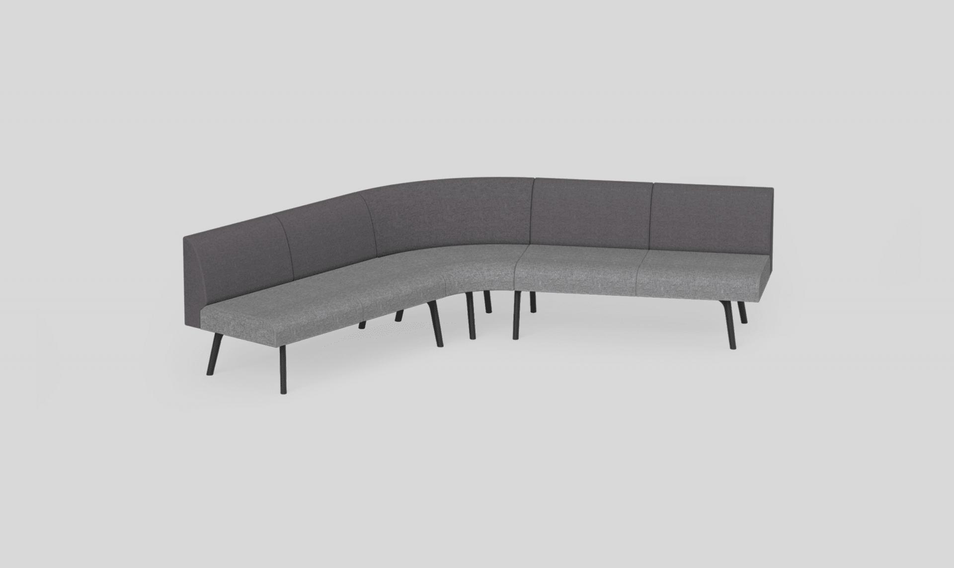 Willow Modular Lounge 15 Charcoal Black Metal | Office Furniture Designs