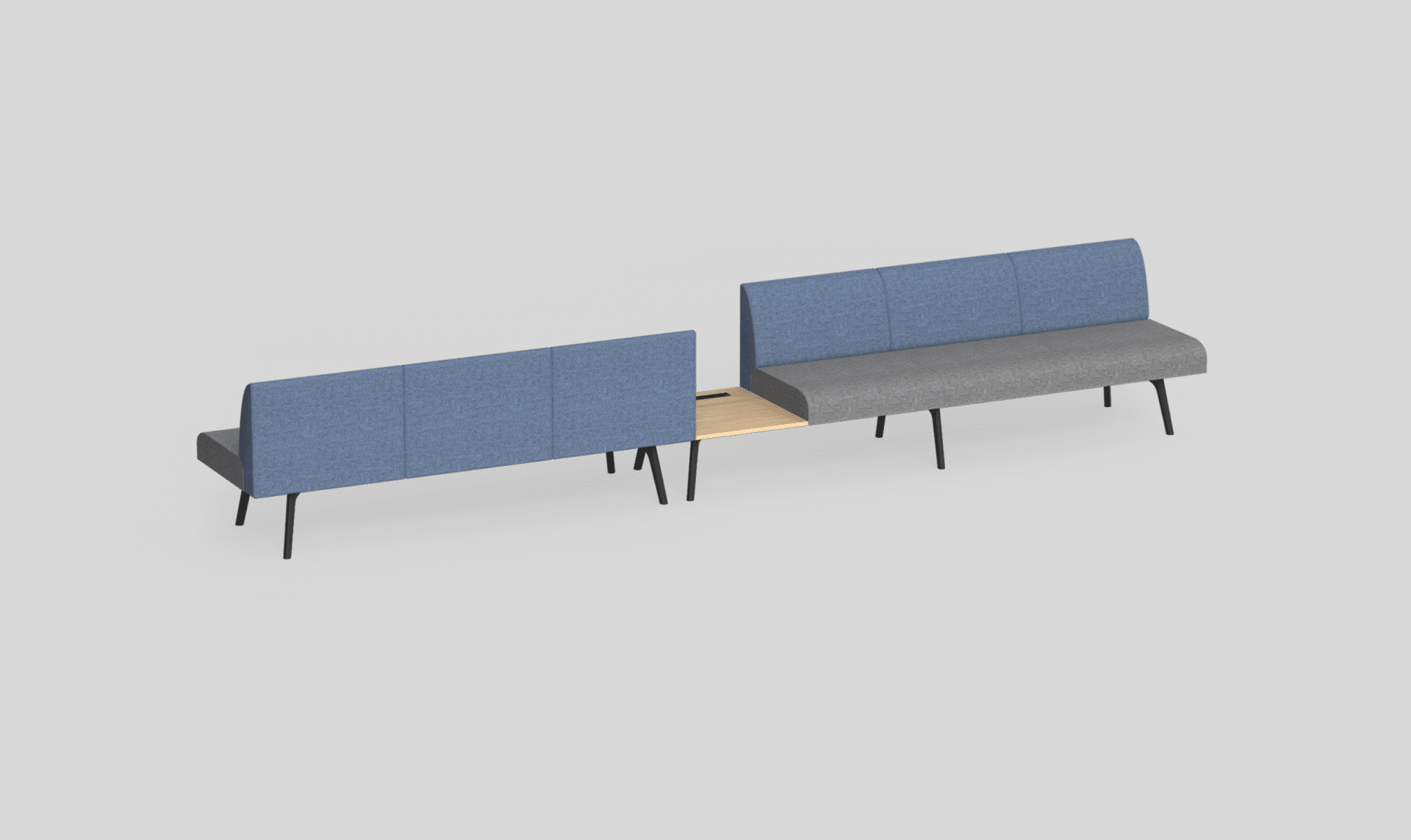 Willow Modular Lounge 16 Charcoal Black Metal | Office Furniture Designs