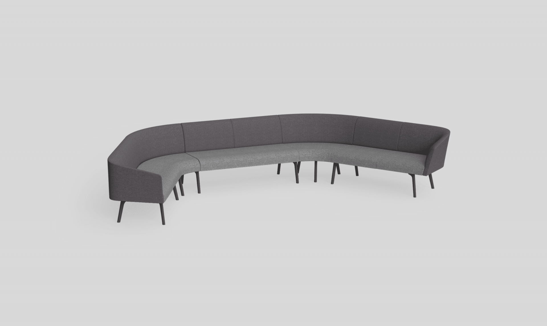 Willow Modular Lounge 17 Charcoal Black Metal | Office Furniture Designs
