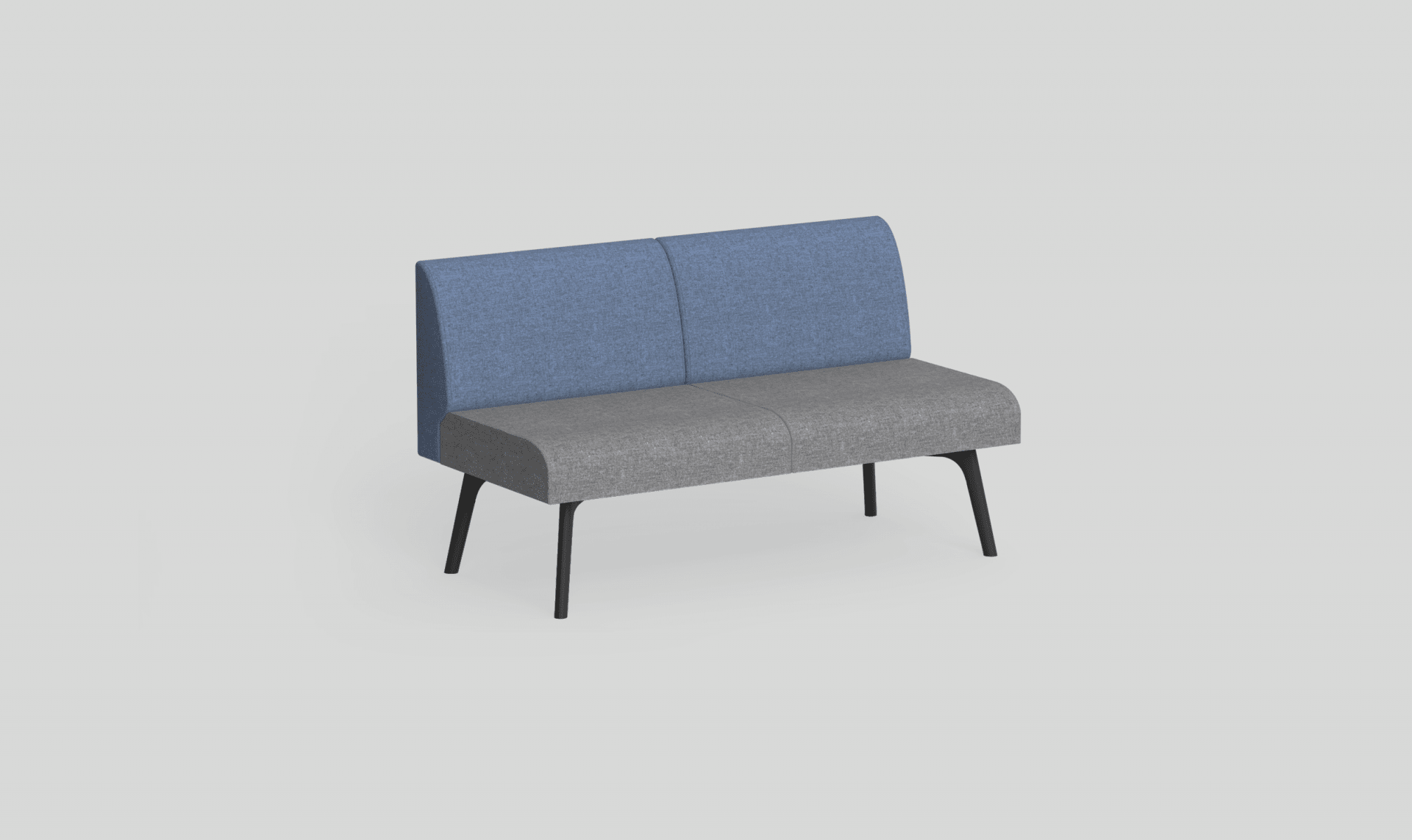 Willow Modular Lounge 2 Charcoal Black Metal | Office Furniture Designs
