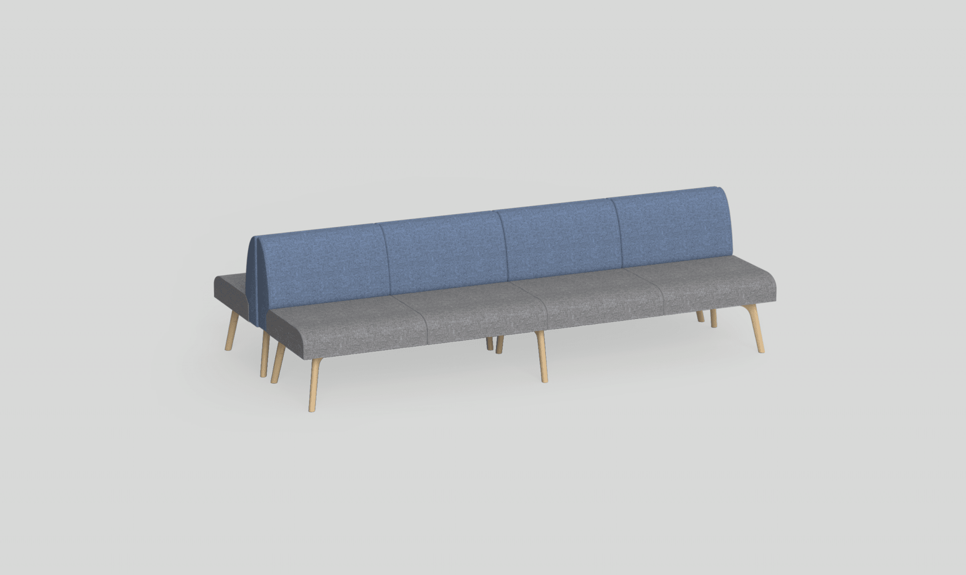 Willow Modular Lounge 20 Charcoal Black Metal | Office Furniture Designs