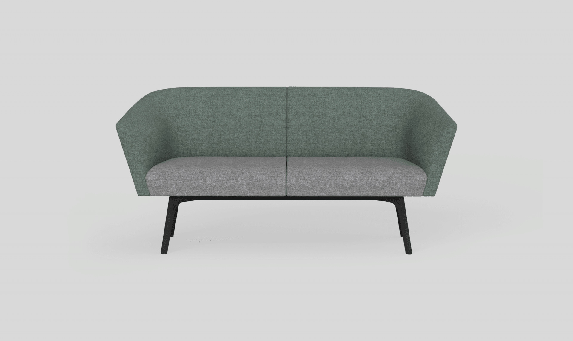 Willow Modular Lounge 21 Charcoal Black Metal | Office Furniture Designs