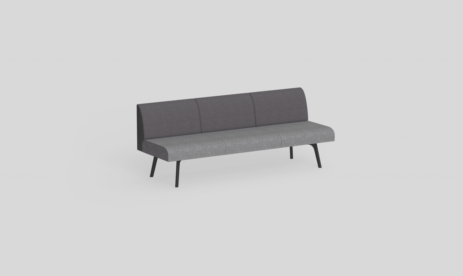 Willow Modular Lounge 5 Charcoal Black Metal | Office Furniture Designs