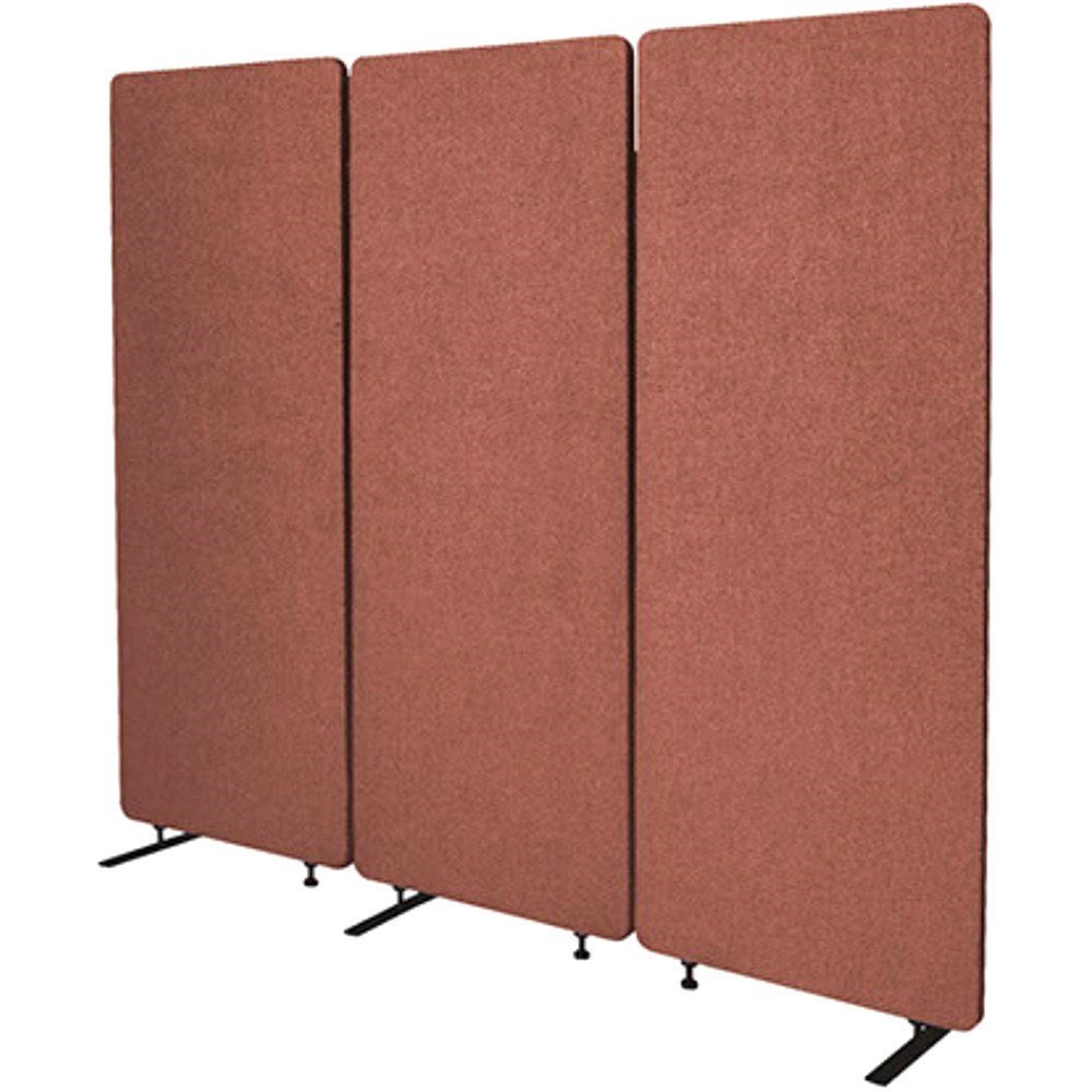 ZIP Acoustic 3 Panel Divider Screen 1830W x 28D x 1650mmH 1830W x 28D x 1650H Copper | Office Furniture Designs